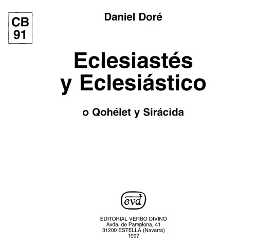 ﻿Ecclesiastes و Ecclesiastical یا Qohelet و Siracida