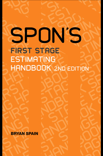 ﻿کتاب تخمین مرحله اول Spon، ویرایش دوم