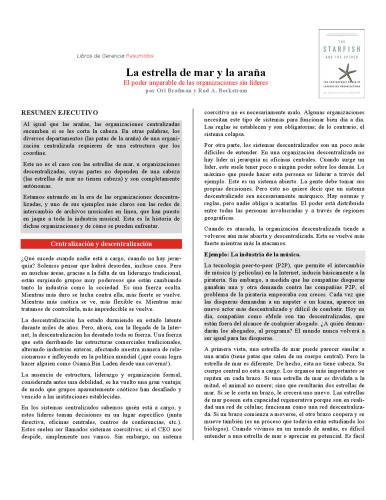 ﻿خلاصه - ستاره دریایی و عنکبوت