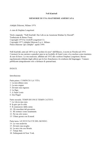 خاطرات یک maitresse آمریکایی