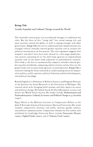 Rising Tide: برابری جنسیتی و تغییر فرهنگی در سراسر جهان