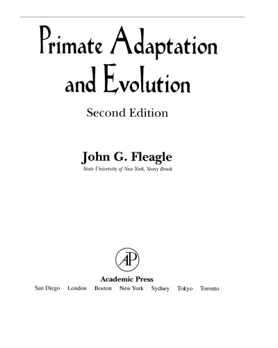 Primate Adaptation and Evolution ، ویرایش دوم