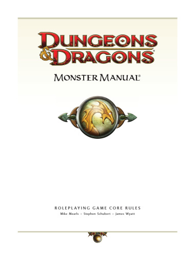 Manual Monster: A Edition Core Rulebook نسخه 4 (نسخه اصلی C&D) (Dungeons & Dragons)