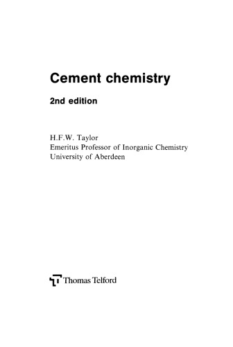 شیمی سیمان ، چاپ دوم