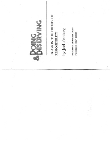 انجام و شایستگی: مقالاتی در تئوری مسئولیت