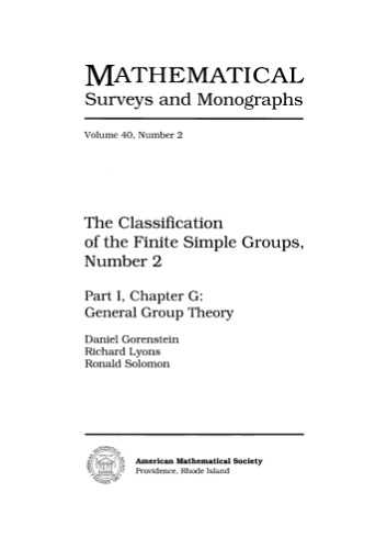 طبقه بندی گروه های ساده محدود 2. قسمت اول ، فصل G: تئوری گروه کلی