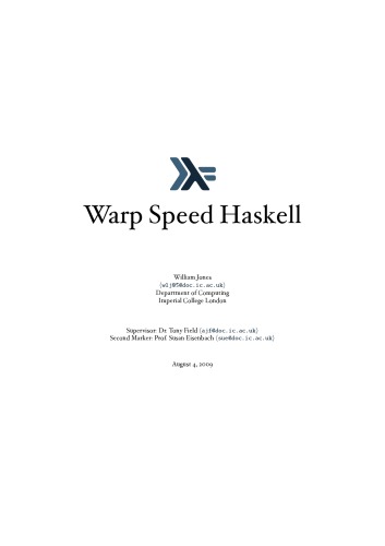 سرعت Warp Speed ​​Haskell