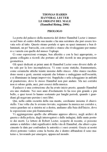 ﻿هانیبال لکتر. ریشه های شر
