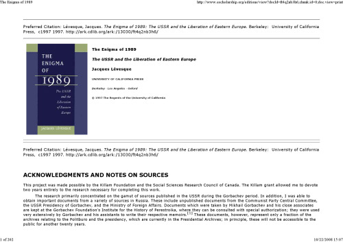 ﻿معمای 1989: اتحاد جماهیر شوروی و آزادی اروپای شرقی
