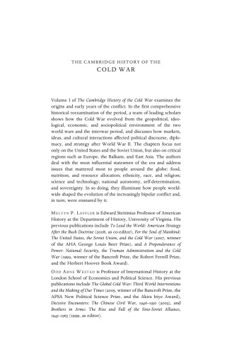 تاریخچه کمبریج از جنگ سرد: جلد 1 ، مبدا