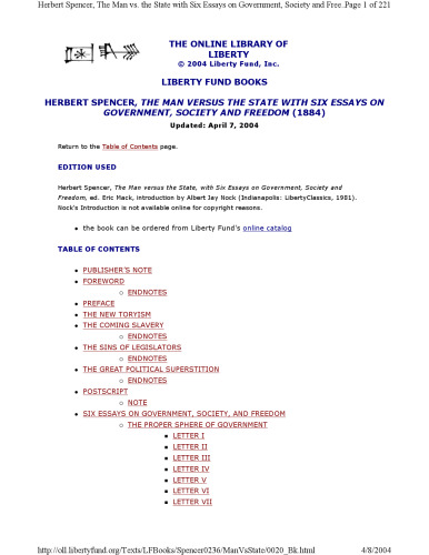 مرد در مقابل دولت: با شش مقاله درباره دولت ، جامعه و آزادی