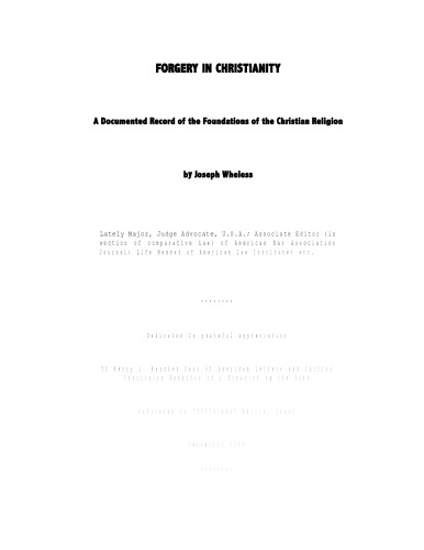﻿جعل در مسیحیت: گزارشی مستند از مبانی دین مسیحیت