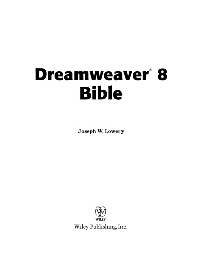 ﻿کتاب مقدس Dreamweaver 8