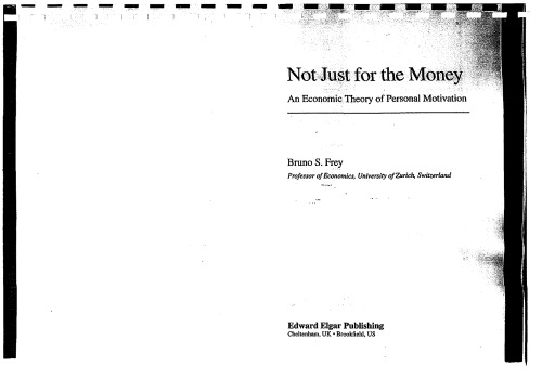 ﻿نه فقط برای پول: یک نظریه اقتصادی انگیزه شخصی
