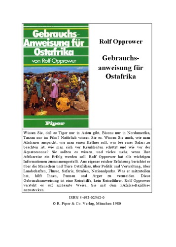 ﻿دستورالعمل برای شرق آفریقا