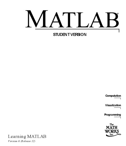 ﻿آموزش Matlab 6 ، نسخه 12 ، نسخه دانشجویی Matlab