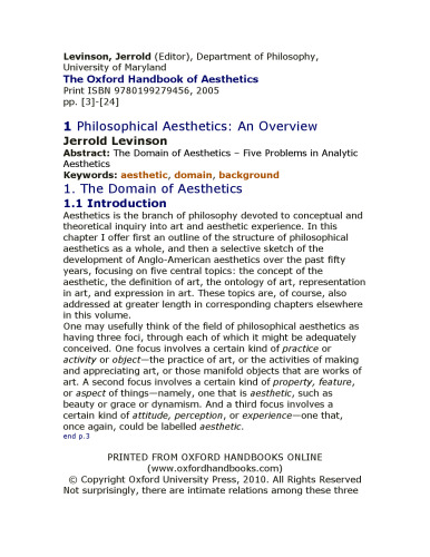 ﻿کتاب راهنمای زیبایی‌شناسی آکسفورد (سری کتاب‌های راهنمای آکسفورد)