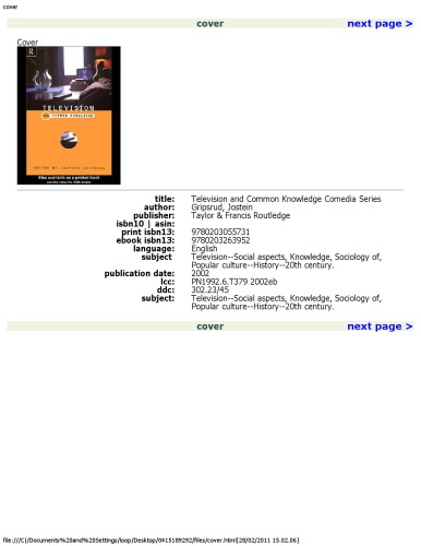 ﻿تلویزیون و دانش مشترک