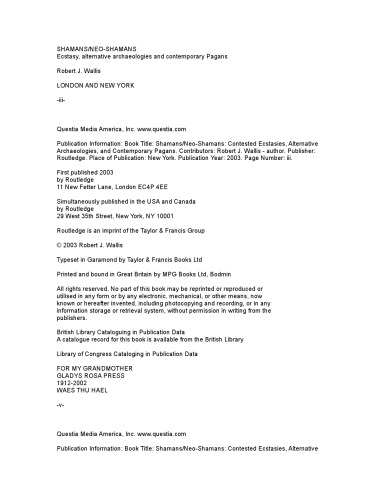 ﻿شمن‌های نو-شمن: خلسه‌ها، باستان‌شناسی‌های جایگزین و مشرکان معاصر