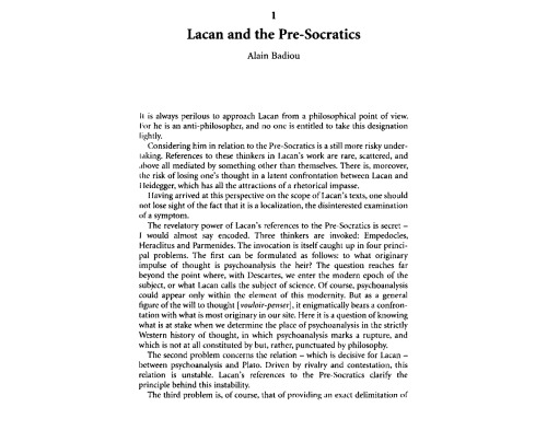 ﻿لاکان: شرکای خاموش (Wo Es War)