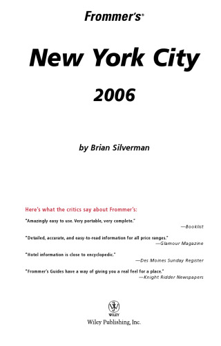 ﻿Frommer's New York City 2006 (Frommer's Complete)