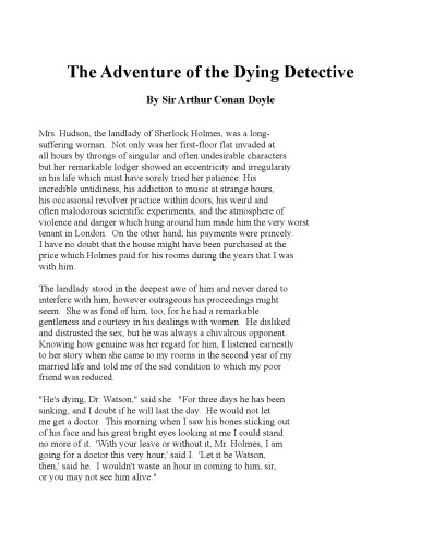 ﻿ماجراجویی کارآگاه در حال مرگ