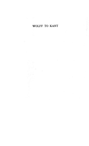 ﻿تاریخ فلسفه، جلد ششم: ولف تا کانت