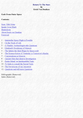 ﻿خدایان از فضای بیرونی: بازگشت به ستاره ها یا شواهدی برای غیرممکن