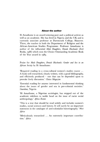 ﻿اختراع مجدد آفریقا: مادرسالاری، دین و فرهنگ