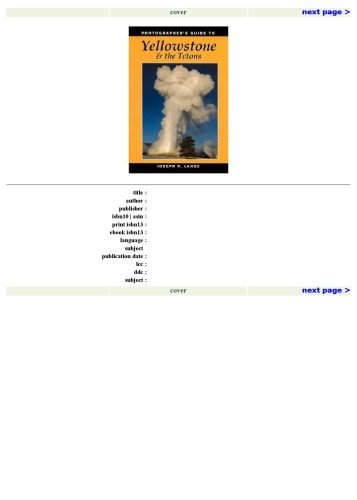 ﻿راهنمای عکاس برای یلوستون و تتون ها