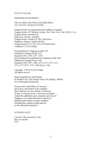 ﻿Brideshead دوباره بازدید شد