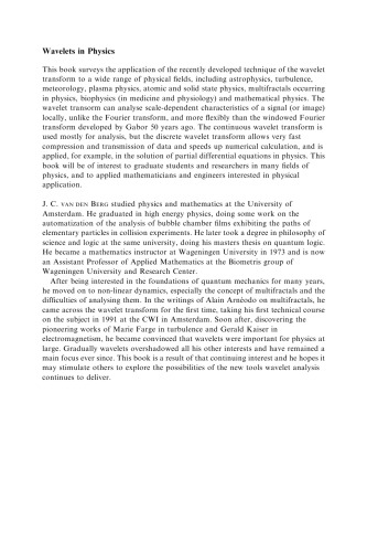 ﻿موجک ها در فیزیک، ویرایش دوم