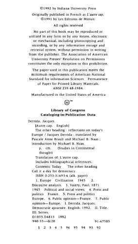 ﻿عنوان دیگر: تأملاتی در اروپای امروز