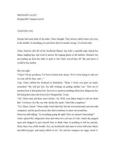 ﻿کوچه نیمه شب (خون آشام های مورگانویل، کتاب 3)