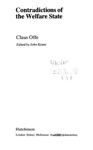 ﻿تضادهای دولت رفاه (مطالعاتی در اندیشه اجتماعی معاصر آلمان)
