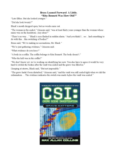 ﻿مسائل سنگین (CSI: Crime Scene Investigation)