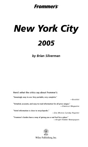 ﻿Frommer's New York City 2005 (Frommer's Complete)