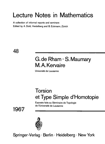 ﻿پیچ خوردگی و نوع ساده هموتوپی: ارائه شده در سمینار توپولوژی دانشگاه لوزان