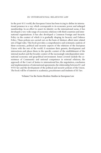 ﻿حقوق روابط بین الملل اتحادیه اروپا (مطالعات مدرن در حقوق اروپا)