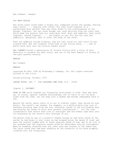 ﻿سوزن (همچنین با عنوان From Outer Space منتشر شده است)