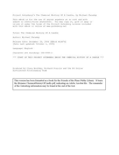 ﻿تاریخچه شیمیایی یک شمع