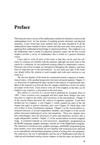 ﻿ریاضیات برای شیمی فیزیک، چهارم، ویرایش سوم