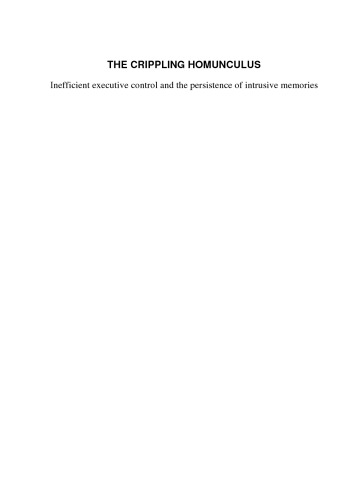 ﻿انسان فلج کننده: کنترل اجرایی ناکارآمد و تداوم خاطرات مزاحم