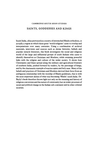 ﻿مقدسین، الهه ها و پادشاهان: مسلمانان و مسیحیان در جامعه جنوب هند، 1700-1900