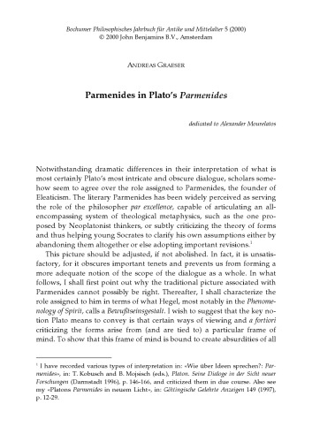 ﻿Bochumer Philosophisches Jahrbuch fur Antike und Mittelalter 5 (2000)