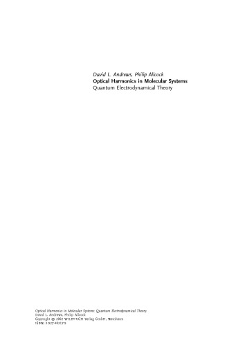 ﻿هارمونیک نوری در سیستم های مولکولی: نظریه الکترودینامیکی کوانتومی