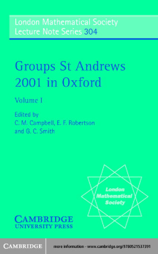 ﻿Groups St Andrews 2001 در آکسفورد، جلد 1