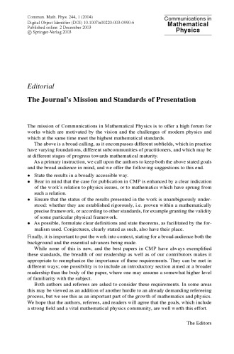 ﻿ارتباطات در فیزیک ریاضی - جلد 244