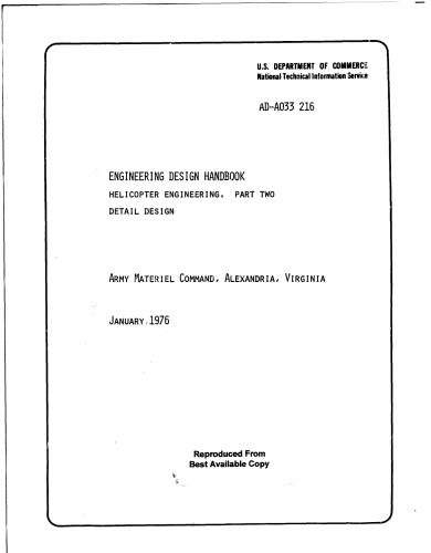 ﻿کتابچه راهنمای طراحی مهندسی مهندسی هلیکوپتر قسمت دوم جزئیات طراحی AMCP 706-202 (مهندسی هلیکوپتر ، طراحی جزئیات)