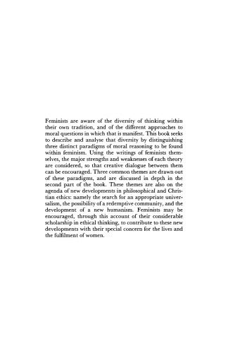 ﻿فمینیسم و ​​اخلاق مسیحی (مطالعات جدید در اخلاق مسیحی)